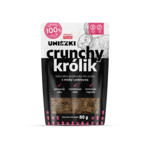Uniszki Crunchy królik – Mięta Pokrzywa 80g