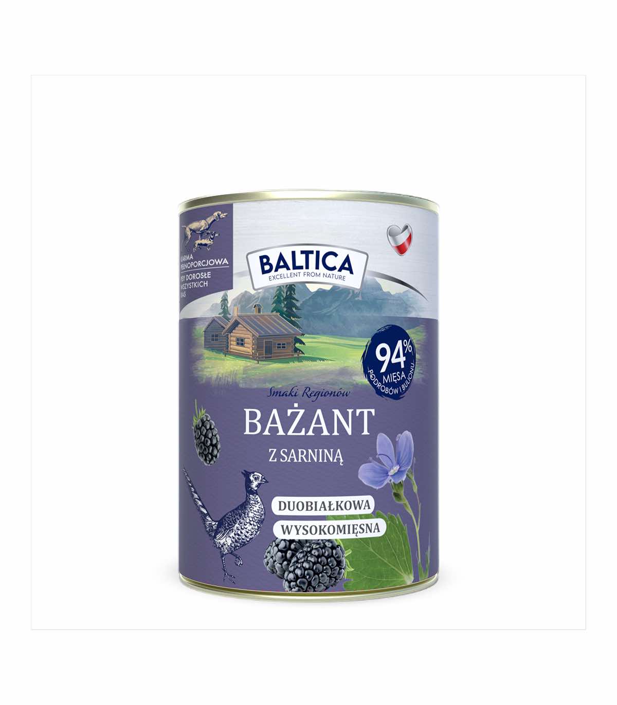 Baltica Karma mokra Bażant z sarniną 400g