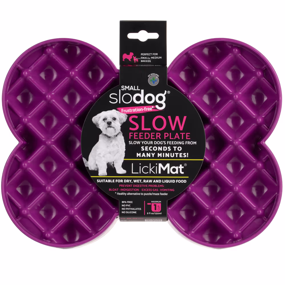 LickiMat Slodog Small - miska spowalniająca jedzenie, tacka do lizania dla psa, mała - Fioletowy