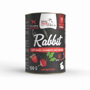 Syta Micha Królik z brukwią i truskawką 400g