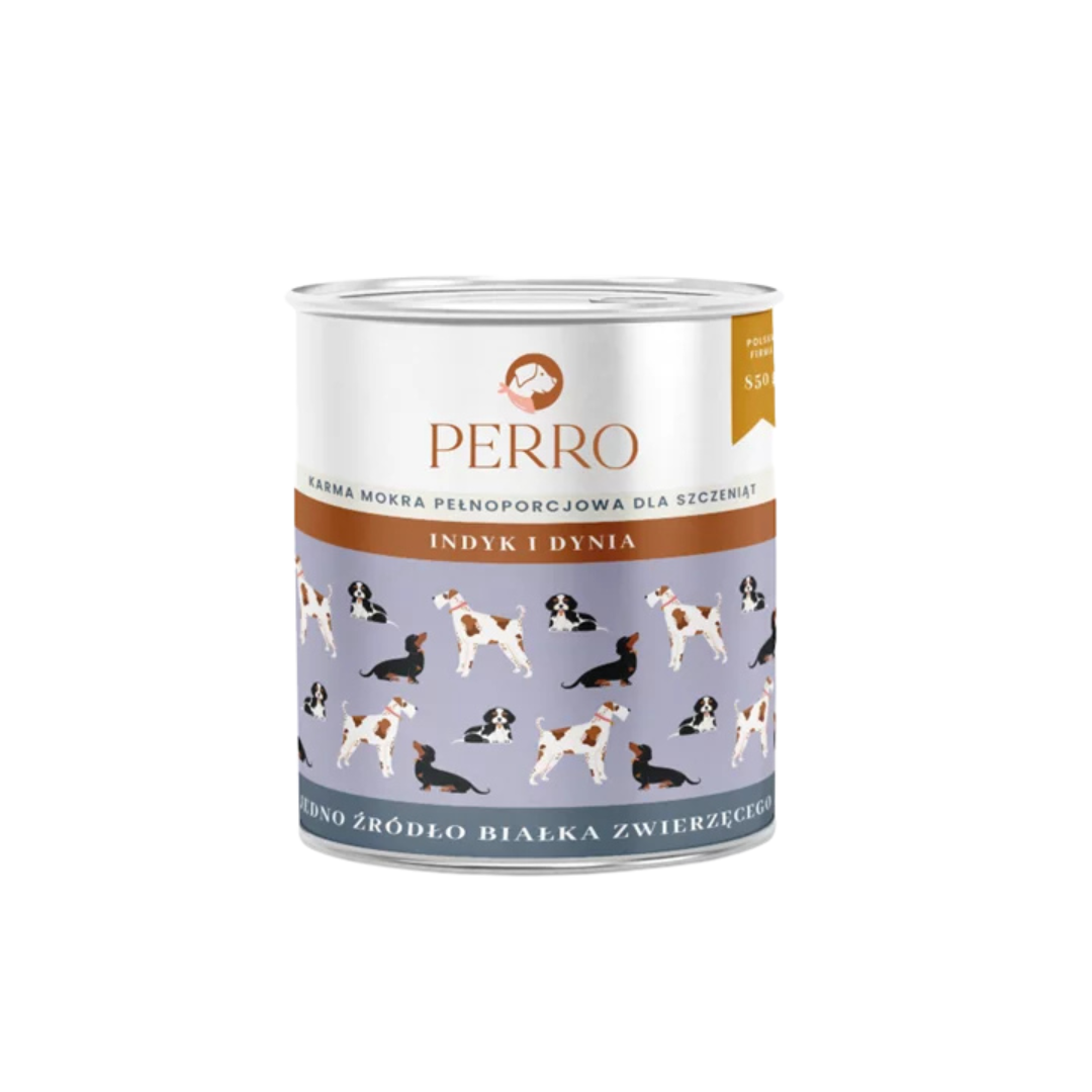 Perro Indyk i dynia karma mokra dla szczeniąt 850g