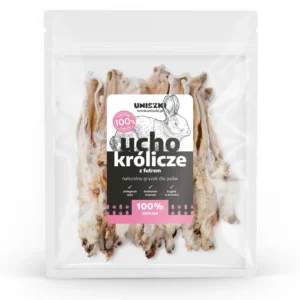 Uniszki Ucho królicze z futrem 20szt