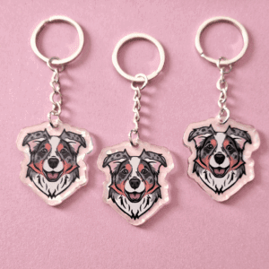 Lenee Brelok Owczarek Australijski Merle Oczy Brązowe