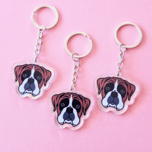 Lenee Brelok Bokser tricolor