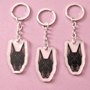 Lenee Brelok Doberman Uszy stojące