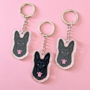 Lenee Brelok Owczarek Niemiecki czarn