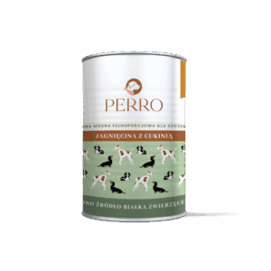 Jagnięcina z cukinią karma mokra dla szczeniąt