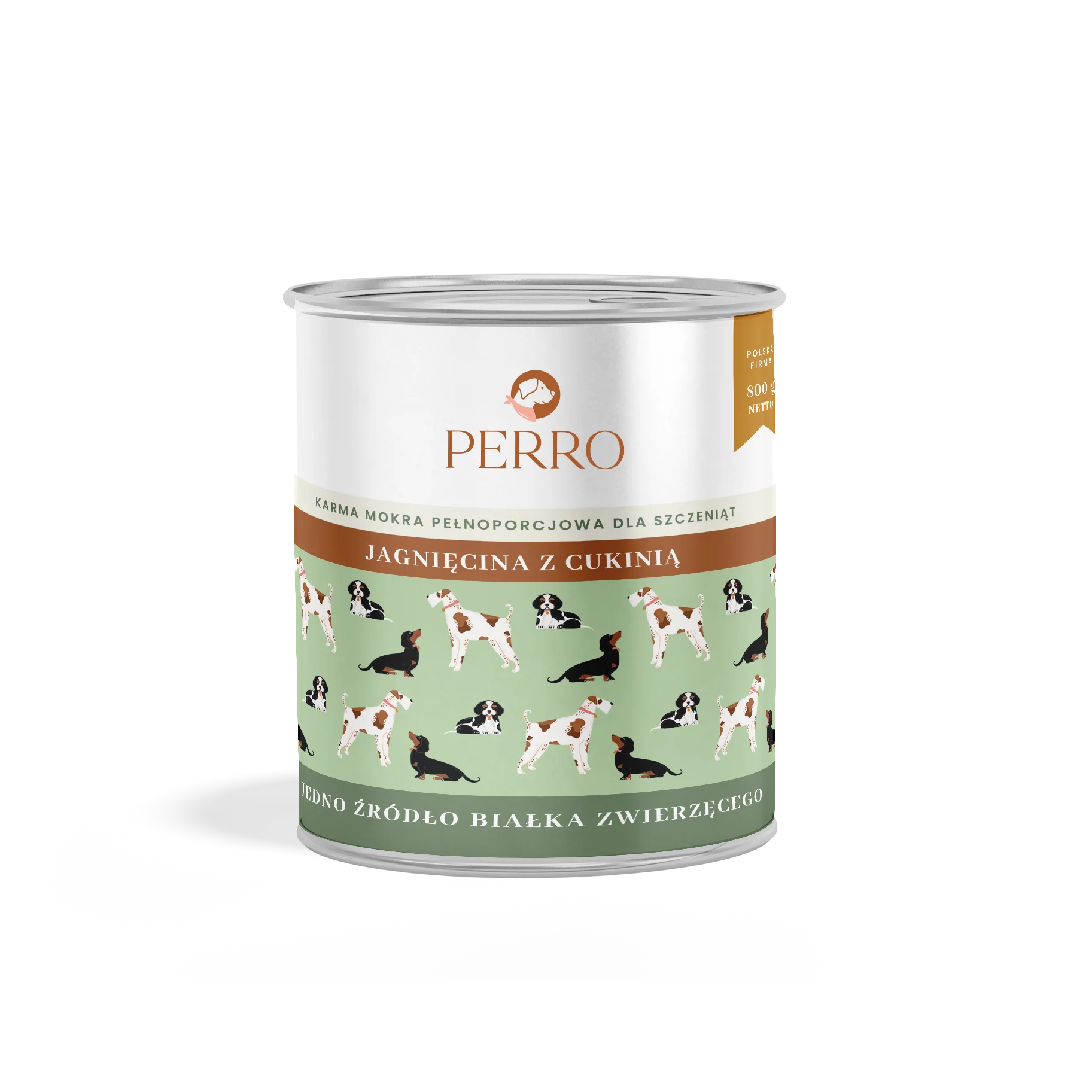 Jagnięcina z cukinią karma mokra dla szczeniąt