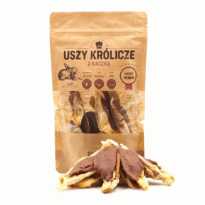 Slow Dog Uszy królicze z kaczką 7cm 500g