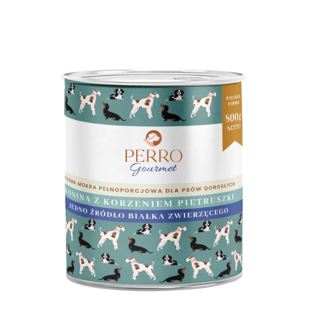 Konina z korzeniem pietruszki karma mokra dla psa