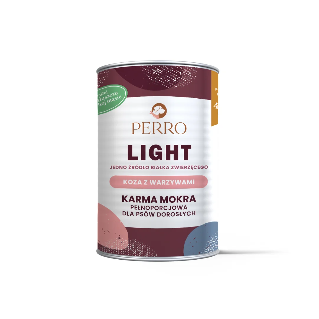 Light koza z warzywami karma mokra dla psa