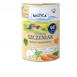 Baltica Karma mokra Junior królik z marchewką 400g
