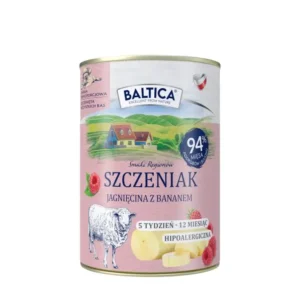Baltica Karma mokra junior Jagnięcina z bananem 400g