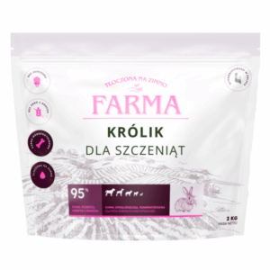 Farma karma tłoczona na zimno dla szczeniąt królik 2kg