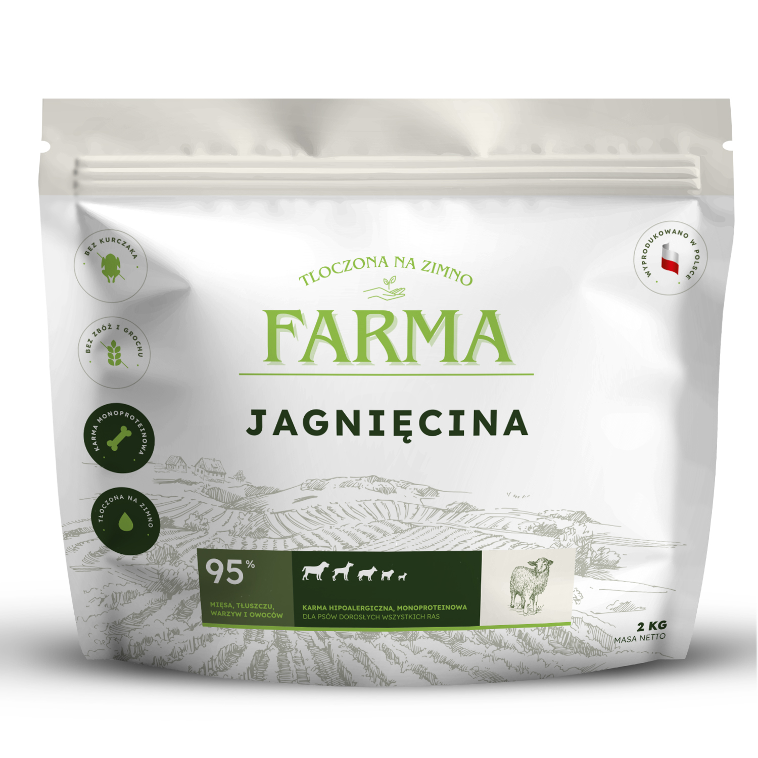 Farma karma tłoczona na zimno jagnięcina 2kg