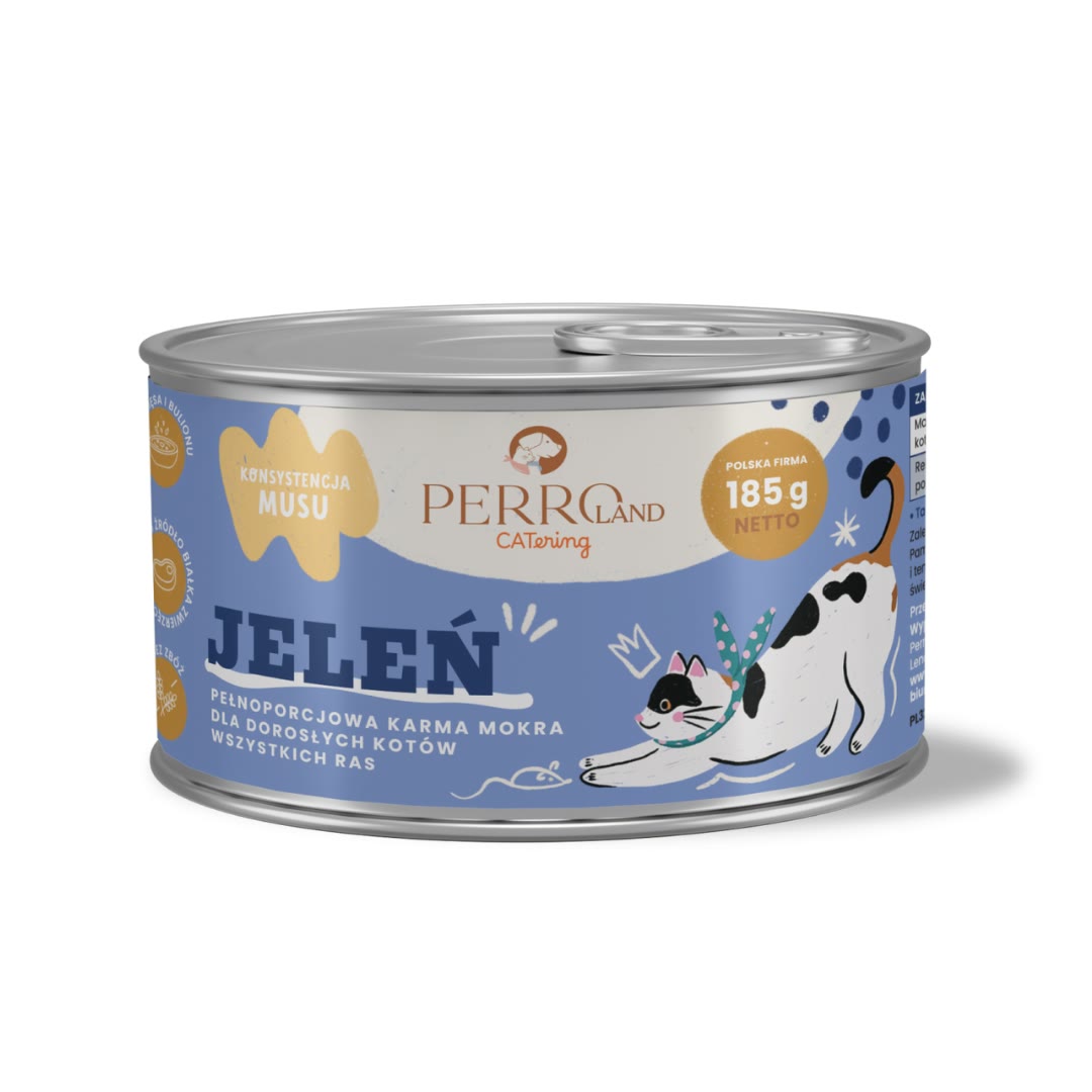 Perro jeleń karma mokra dla kota 185g